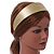 Wide Gold Textured Silk Fabric Alice/ Hair Band/ HeadBand - view 2