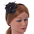 Thin Black With Side Silk & Feather Rose Flower Alice/ Hair Band/ HeadBand - view 2