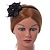 Thin Black With Side Silk & Feather Rose Flower Alice/ Hair Band/ HeadBand - view 3