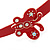 Red/ White Acrylic Alice/ Hair Band/ HeadBand with Crystal Butterfly - view 3