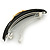 Oval Black Acrylic 'Buckle' Barrette Hair Clip Grip - 95mm Across - view 5