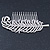 Bridal/ Prom/ Wedding/ Party Rhodium Plated Clear Austrian Crystal Feather Side Hair Comb - 12cm W - view 9
