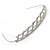 Bridal/ Wedding/ Prom Rhodium Plated Clear Crystal Braided Tiara Headband - view 6