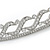 Bridal/ Wedding/ Prom Rhodium Plated Clear Crystal Braided Tiara Headband - view 3