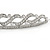 Bridal/ Wedding/ Prom Rhodium Plated Clear Crystal Braided Tiara Headband - view 7