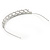 Bridal/ Wedding/ Prom Rhodium Plated Clear Crystal Braided Tiara Headband - view 5