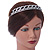 Bridal/ Wedding/ Prom Rhodium Plated Clear Crystal Braided Tiara Headband - view 2
