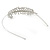Bridal/ Wedding/ Prom Rhodium Plated Clear Crystal Feather Tiara Headband - view 5
