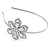 Bridal/ Wedding/ Prom Rhodium Plated  Clear Crystal Flower Tiara Headband - view 6