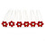 Bridal/ Wedding/ Prom/ Party Set Of 6 Red Austrian Crystal Daisy Flower Hair Pins In Silver Tone - view 9