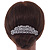 Statement Bridal/ Wedding/ Prom/ Party Rhodium Plated Clear Crystal Side Hair Comb - 110mm Across - view 3