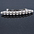 Bridal Wedding Prom Silver Tone Glass Pearl, Crystal Barrette Hair Clip Grip - 80mm W - view 8