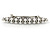 Bridal Wedding Prom Silver Tone Glass Pearl, Crystal Barrette Hair Clip Grip - 80mm W - view 12
