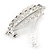 Bridal/ Wedding/ Prom Silver Tone Simulated Pearl Barrette Hair Clip Grip - 80mm Across - view 5