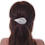 Bridal/ Wedding/ Prom Silver Tone Simulated Pearl Barrette Hair Clip Grip - 80mm Across - view 6