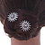 Bridal/ Wedding/ Prom/ Party Set Of 2 Rhodium Plated Clear Austrian Crystal Star Hair Pins - view 3