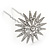 Bridal/ Wedding/ Prom/ Party Set Of 2 Rhodium Plated Clear Austrian Crystal Star Hair Pins - view 4