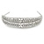 Wide Bridal/ Wedding/ Prom Rhodium Plated Clear Austrian Crystal Leaf Tiara Headband - view 6