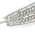 Wide Bridal/ Wedding/ Prom Rhodium Plated Clear Austrian Crystal Leaf Tiara Headband - view 5