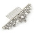 Oversized Bridal/ Wedding/ Prom/ Party Rhodium Plated Austrian Crystal, Glass Pearl Hair Comb/ Tiara - 12.5cm - view 6