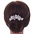 Bridal/ Wedding/ Prom/ Party Rhodium Plated Clear Austrian Crystal, Faux Pearl Floral Hair Comb - 85mm - view 2