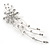 Bridal/ Wedding/ Prom/ Party Silver Tone Clear Austrian Crystal Floral Side Hair Comb - 11.5cm Across - view 4
