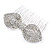 Bridal/ Wedding/ Prom/ Party Silver Tone Clear Austrian Crystal Bow Side Hair Comb - 65mm - view 6