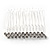 Small Bridal/ Wedding/ Prom/ Party Silver Tone Clear Austrian Crystal Side Hair Comb - 50mm - view 4