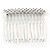 Small Bridal/ Wedding/ Prom/ Party Silver Tone Clear Austrian Crystal Side Hair Comb - 50mm - view 5