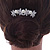 Medium Bridal/ Prom/ Wedding/ Party Rhodium Plated Faux Pearl, Clear Austrian Crystal Butterfly Side Hair Comb - 60mm Width - view 3