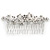 Large Bridal/ Wedding/ Prom/ Party Rhodium Plated Clear Austrian Crystal Butterfly Hair Comb - 110mm - view 5