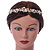 Bridal/ Wedding/ Prom Gold Plated Clear Crystal, White Glass Flowers & Leaves Tiara Headband - view 2