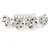 Calla Lilly Bridal/ Wedding/ Prom/ Party Rhodium Plated Clear Austrian Crystal Floral Hair Comb - 85mm - view 5