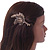 Large Vintage Inspired Clear Crystal Leaf Hair Beak Clip/ Concord Clip/ Clamp Clip In Bronze Tone - 95mm L - view 2