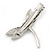 Clear Crystal Dragonfly Hair Beak Clip/ Concord Clip/ Clamp Clip In Silver Tone - 50mm L - view 4
