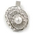 Clear Crystal, Pearl Hammered Shell Hair Beak Clip/ Concord Clip/ Clamp Clip In Silver Tone - 60mm L - view 7