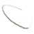 Bridal/ Wedding/ Prom Rhodium Plated Clear Crystal Two Row Wavy Tiara Headband - view 6