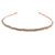 Bridal/ Wedding/ Prom Clear Crystal Two Row Wavy Tiara Headband In Rose Gold Metal - view 4