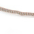 Bridal/ Wedding/ Prom Clear Crystal Two Row Wavy Tiara Headband In Rose Gold Metal - view 3