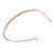 Bridal/ Wedding/ Prom Clear Crystal Two Row Wavy Tiara Headband In Rose Gold Metal - view 5