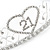 Bridal/ Wedding/ Prom Rhodium Plated Clear Crystal Open Heart '21' Princess Classic Tiara - view 3
