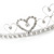 Bridal/ Wedding/ Prom Rhodium Plated Clear Crystal Open Heart '21' Princess Classic Tiara - view 5