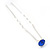 Bridal/ Wedding/ Prom/ Party Set Of 6 Sapphire Blue Austrian Crystal Hair Pins In Silver Tone - view 5