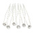 Bridal/ Wedding/ Prom/ Party Set Of 6 Clear Austrian Crystal Hair Pins In Silver Tone - view 6