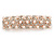 Pearl and Crystal Barrette Hair Clip Grip In Rose Gold Tone Metal - 60mm W - view 6