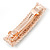 Pearl and Crystal Barrette Hair Clip Grip In Rose Gold Tone Metal - 60mm W - view 8