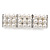 Bridal/ Wedding/ Prom Silver Tone Simulated Pearl Diamante Barrette Hair Clip Grip - 55mm Across - view 6