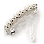 Bridal/ Wedding/ Prom Silver Tone Simulated Pearl Diamante Barrette Hair Clip Grip - 55mm Across - view 4
