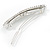 Silver Plated Clear Crystal Bridge Bow Hair Slide/ Grip - 60mm Across - view 4