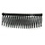 Black Acrylic With Clear Crystal Accent Hair Comb - 10cm - view 5
